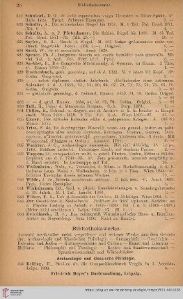 Archaeologie und Klassische Philologie (Nr. 645 - 680)