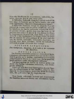 Section Cinquième.