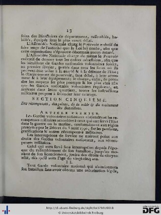 Section Cinquième.