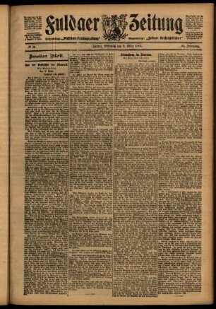 Zweite Ausgabe vom Mittwoch, den 06. März 1907.