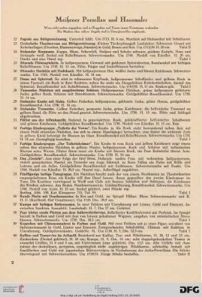 Meißener Porzellan und Hausmaler (Nr. 22-70)