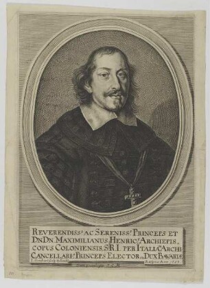 Bildnis des Maximilianus Henricus, Erzbischof von Köln