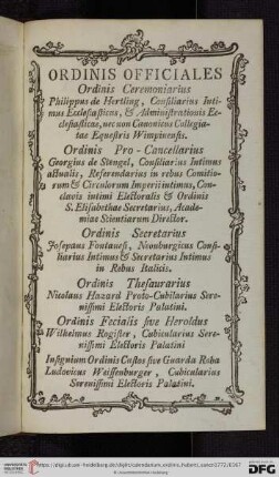 Ordinis officiales