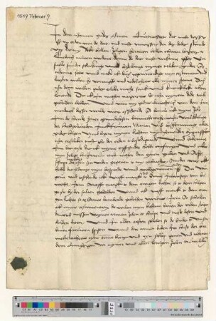Testament der Beke, Witwe des Bürgers Hermen Bellen, besiegelt durch die Ratsmannen Brandt Czarstede und Hinr. Wulssche.