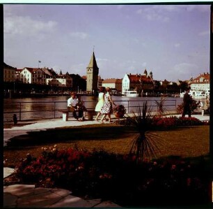 Lindau: Altstadt, Vordergrund Anlage und Mangenturm