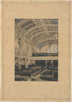 Dolmetsch, Heinrich; Stuttgart; Markuskirche - Innenraum (Perspektive)