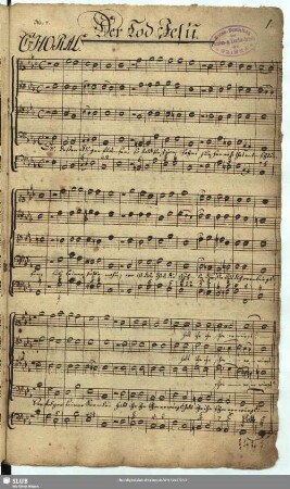 Choral: Du dessen Augen flossen