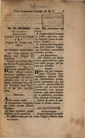 Officium Immaculatae Conceptionis Beatae Mariae Virginis