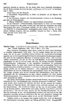 460-461, Theodor Lipps, Leitfaden der Psychologie, 1906