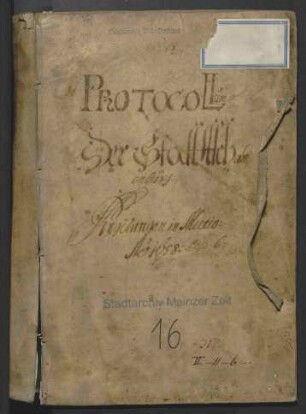 Ratsprotokolle (1. März 1658 - 18. Dezember 1665)