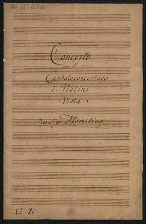 Konzerte; cemb, strings; F-Dur; HoWV XI.Anh.1