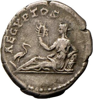 Denar des Hadrian mit der Darstellung der Aegyptos