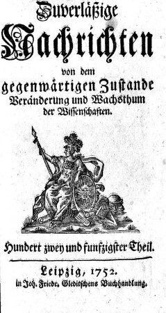 Hundert zwey und funfzigster Theil.