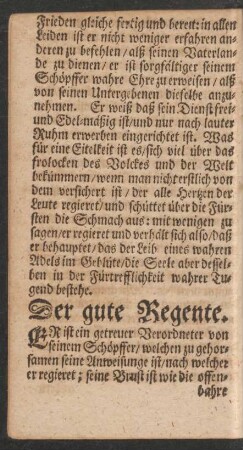 Der gute Regente.
