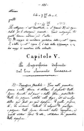 Capitolo V. Le superficie definite dal loco elemento lineare.