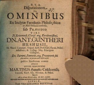 Disp. de ominibus