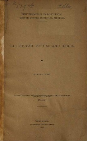 The Shofar - its use and origin