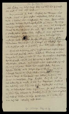 Brief von Wilhelm Grimm an Ludwig Hassenpflug