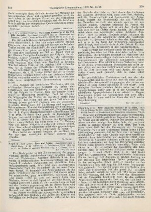 349 [Rezension] Turner, Cuthbert Hamilton, The oldest Manuscript of the Vulgate Gospels