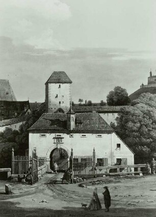 Pirna von der Südseite (von der Landstraße vor dem Obertor)