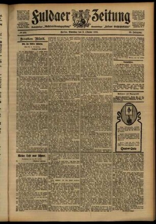 Zweite Ausgabe vom Dienstag, den 09. Oktober 1906.