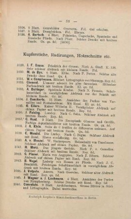 Kupferstiche, Radirungen, Holzschnitte etc.