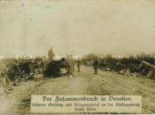 Spuren des Rückzugs der italienischen Armee hinter Udine