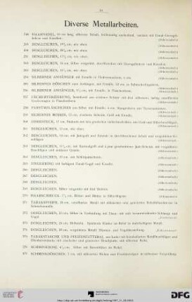 Diverse Metallarbeiten (Nr. 248-277)