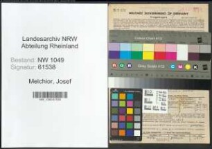 Entnazifizierung Josef Melchior , geb. 02.09.1898 (Friseur)