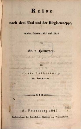 Beiträge zur Kenntnis des Russischen Reiches und der angrenzenden Länder Asiens, 5. 1841