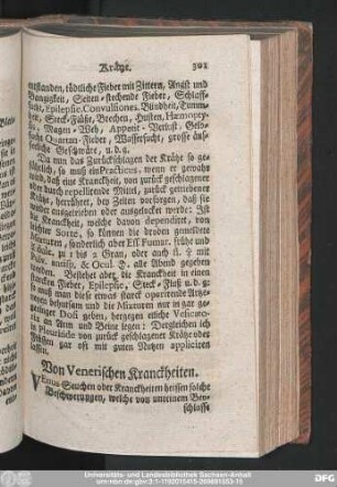 Von Venerischen Kranckheiten.