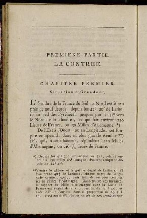 Chapitre Premier. Situation et Grandeur.