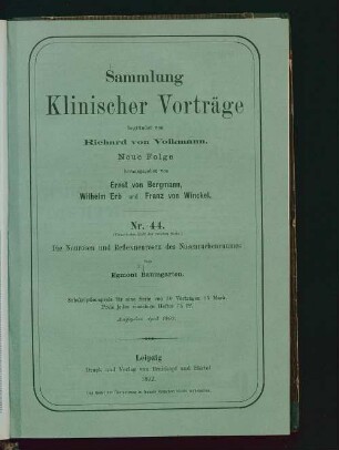 Die Neurosen und Reflexneurosen des Nasenrachenraumes