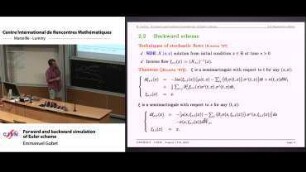 Forward and backward simulation of Euler scheme