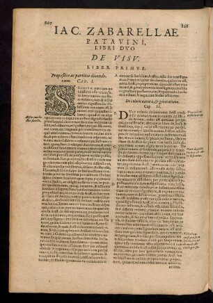Iac. Zabarellae Patavini, Libri Duo De Visu.