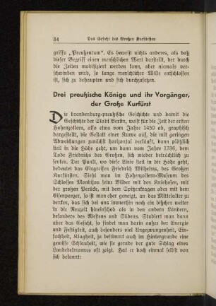 Drei perußische Könige und ihr Vorgänger, der Große Kurfürst