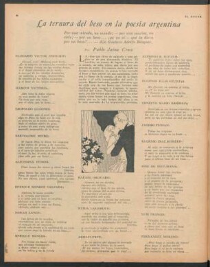 La ternura del beso en la poesía argentina