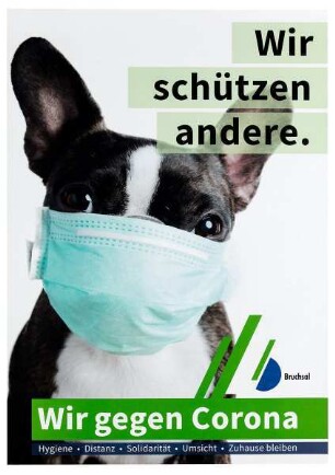Plakat "Wir schützen andere" - Hund