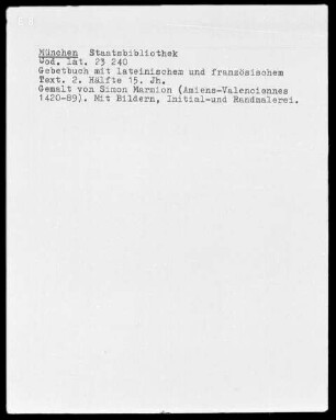 Gebetbuch mit lateinischem und französischem Text