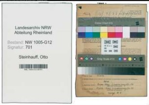Entnazifizierung Otto Steinhauff , geb. 18.08.1911 (Mechaniker)