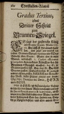 Gradus Tertius, oder Dritter Schritt zum Brunnen-Spiegel.