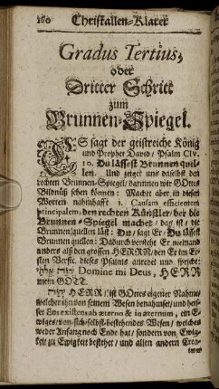 Gradus Tertius, oder Dritter Schritt zum Brunnen-Spiegel.