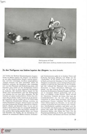 56: Zu den Tierfiguren von Sabine Lepsius der Jüngern