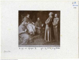 Ägidius in Levitation vor Papst Gregor IX.