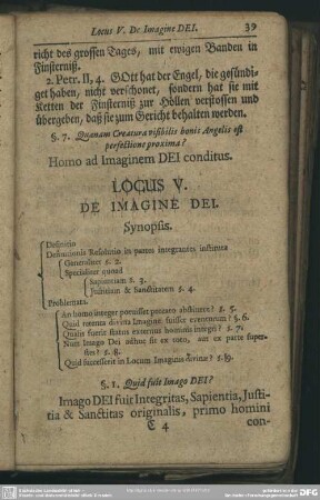 Locus V. De Image Dei