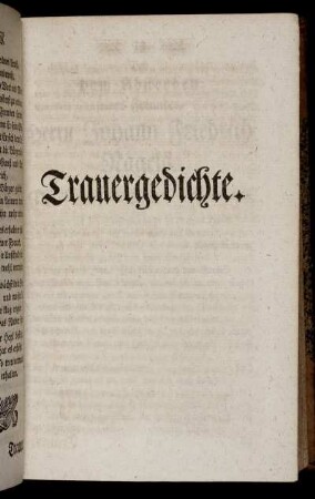 Trauergedichte.
