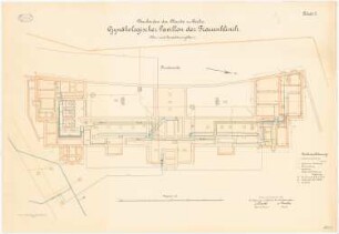 Frauenklinik der Charité, Berlin Gynäkologischer Pavillon, Um- und Erweiterungsbau: Grundriss Fundamente 1:100