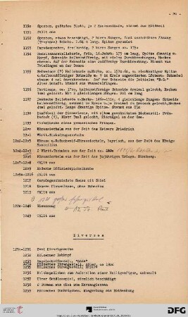 Diverses (Nr. 1250-1299)