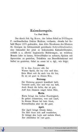 Kalenderregeln.