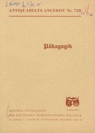 Nr. 720: Pädagogik